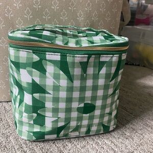 Kate Spade Green and White Gingham Lunch Tote